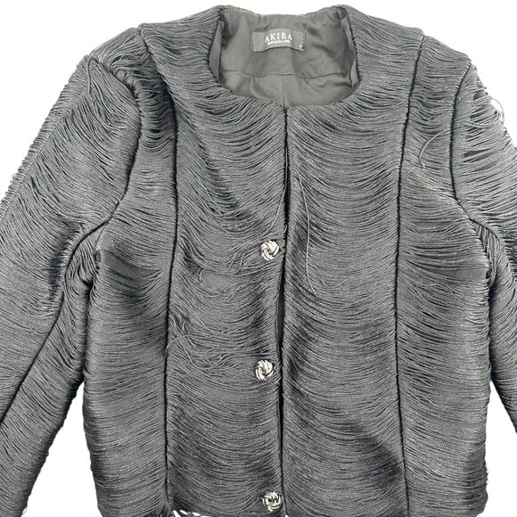 AKIRA String Along Fringe Detail Blazer - Picture 4 of 10